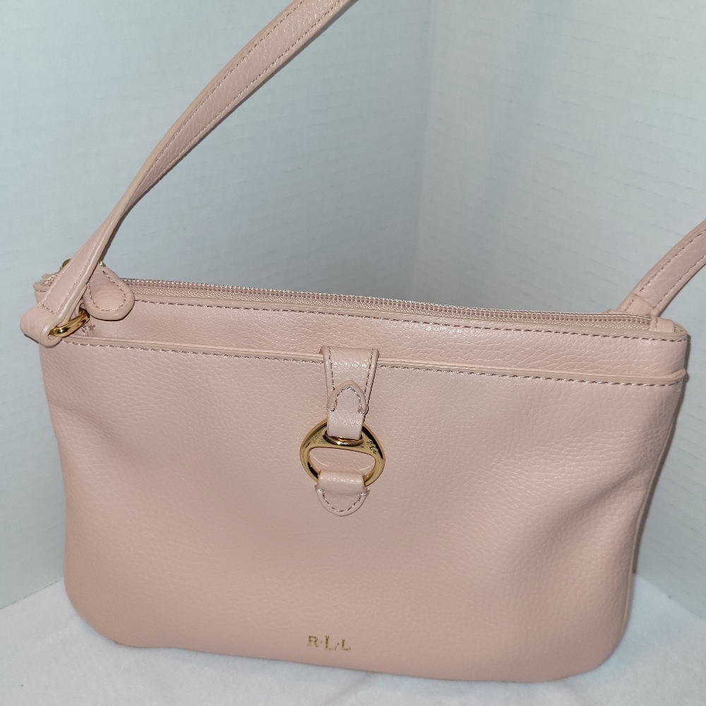 Ralph Lauren Light Pink Vegan Leather Crossbody